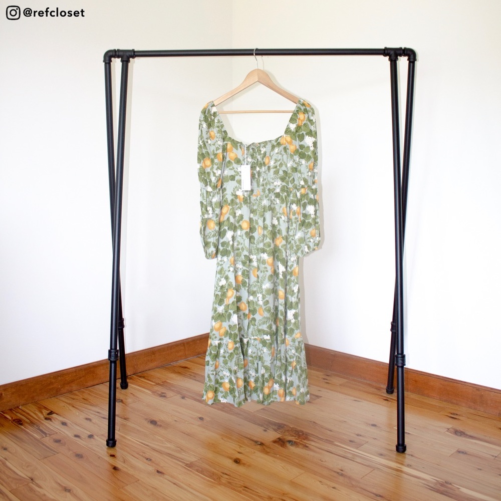 Reformation Mica Dress (Orange Groove) - Picture 3 of 4